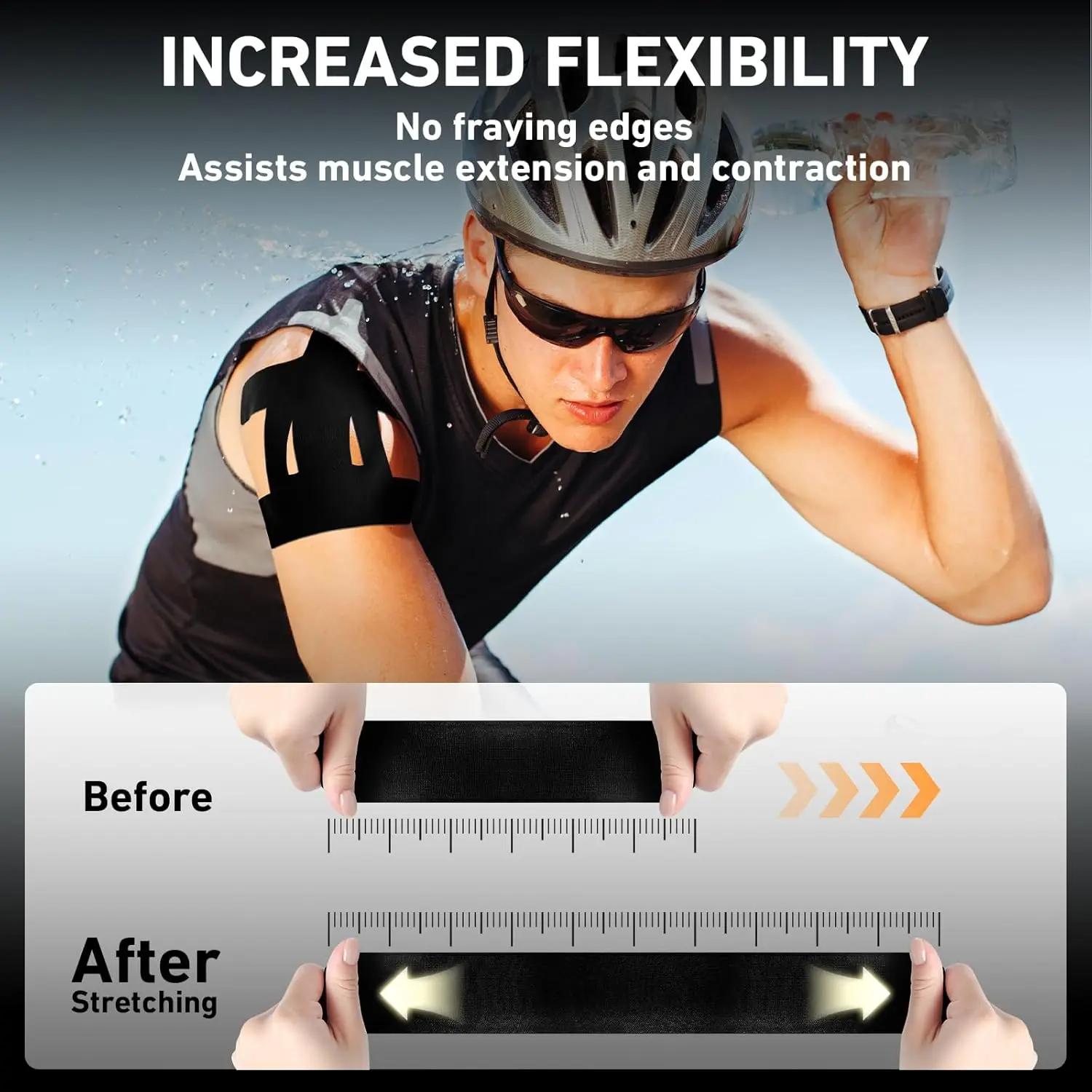 Pre-Cut Kinesiology Tape for Shoulder Pain Relief – Waterproof Breathable Athletic Support, 10–30pcs