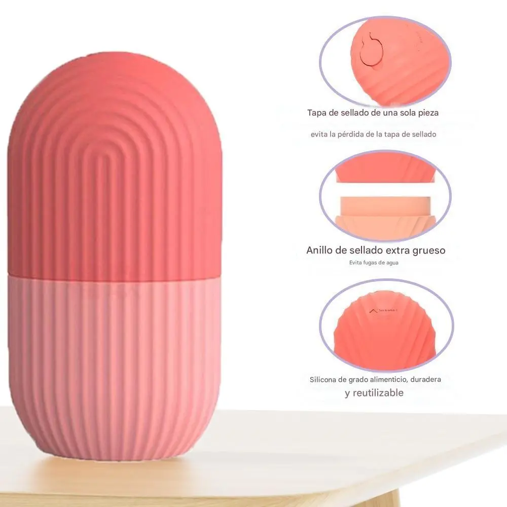 Silicone Ice Roller Set with Facial Massage Brush