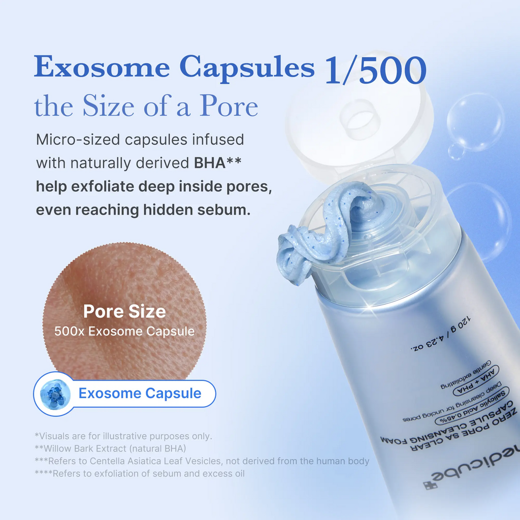 Zero Pore Clear Blue Capsule Facial Cleanser for Skin Texture