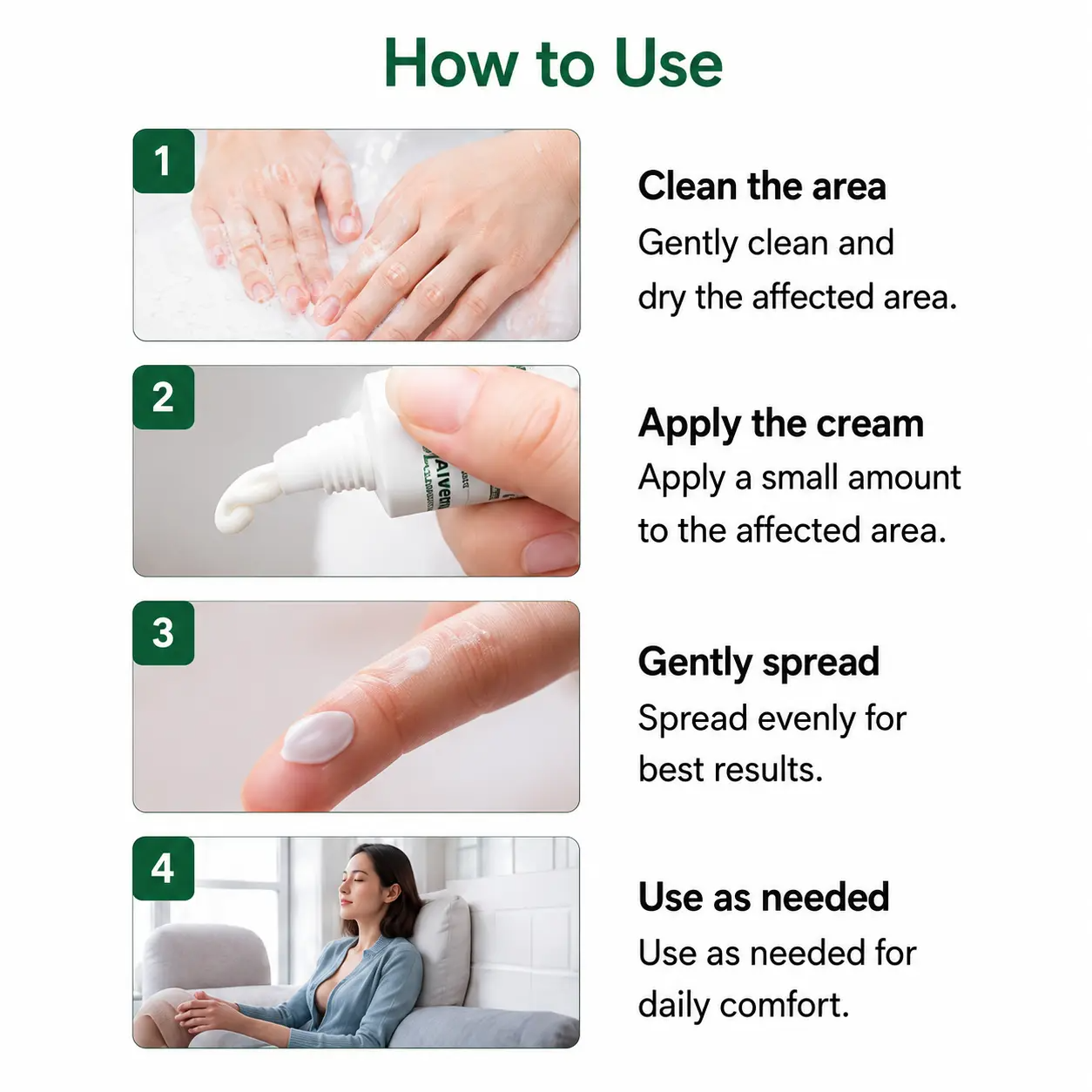 Alveora Hemorrhoidal Cream with Lidocaine & Aloe Vera – Soothing Relief for Hemorrhoid Discomfort & Itching