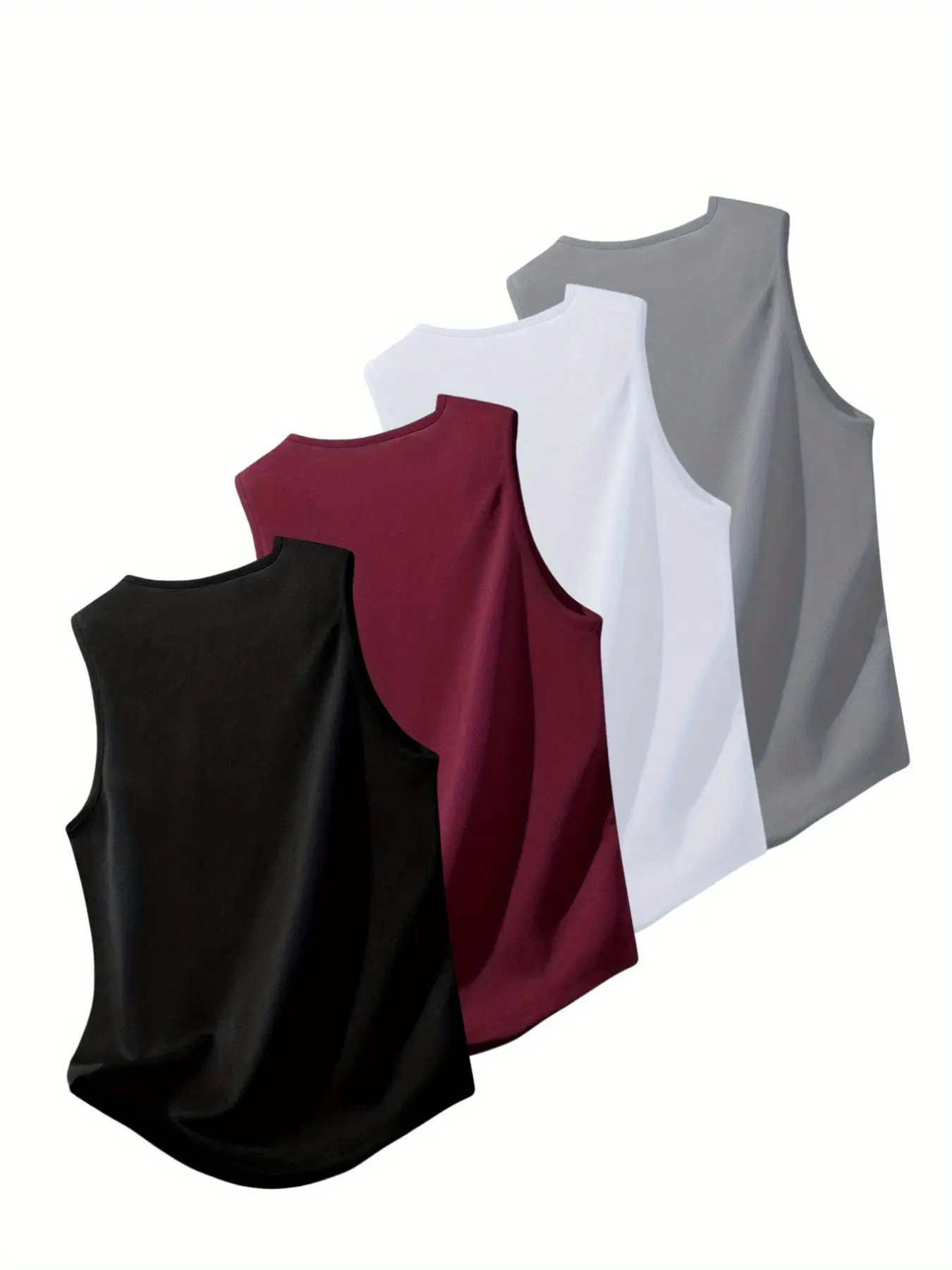 Men's Sleeveless Tank Tops 4-Pack – Breathable Quick-Dry Workout Shirts for Gym, Basketball & Running