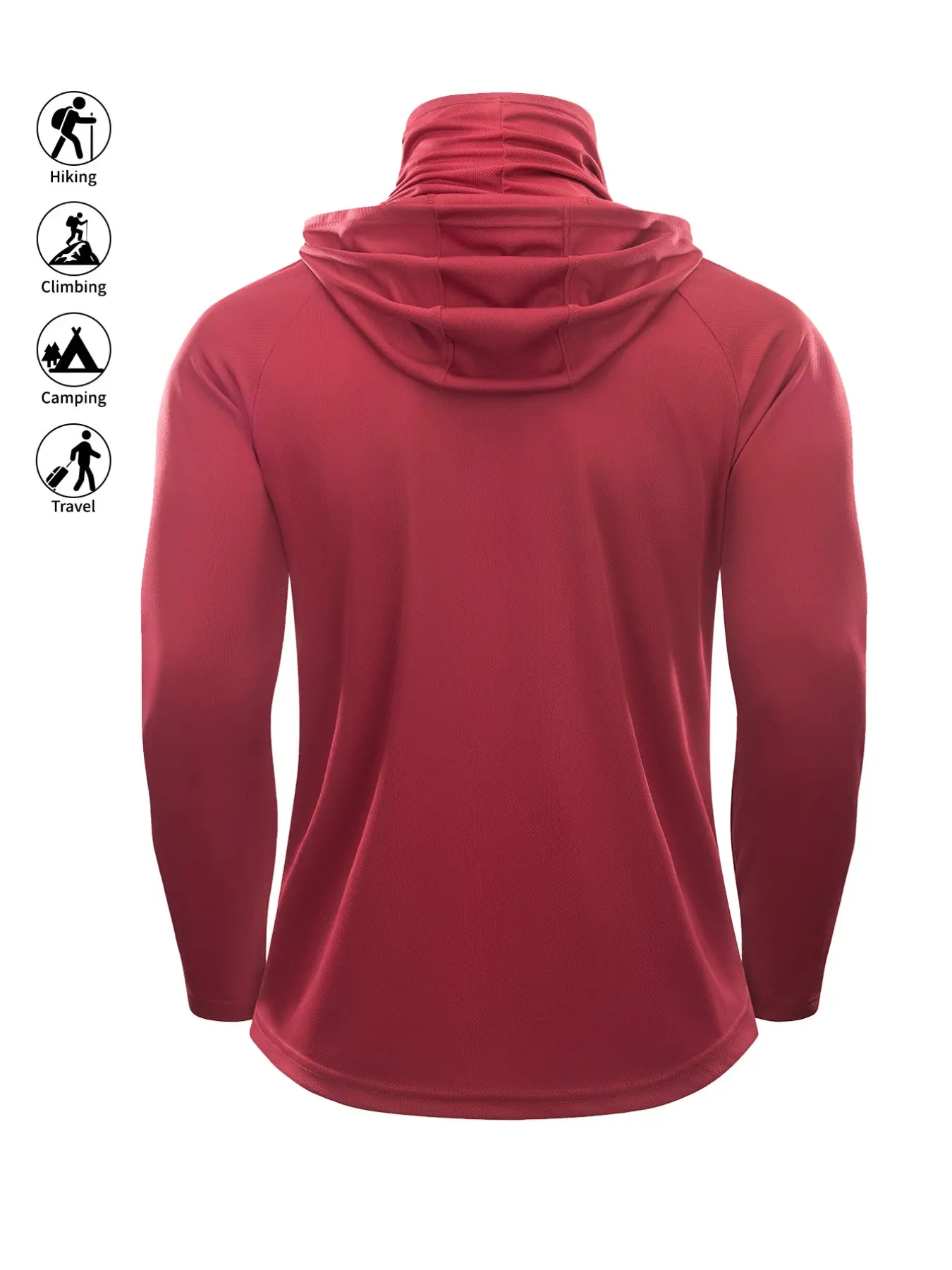 Men's UV Protection Hooded Shirt with Face Mask – Quick-Dry, Breathable | S–2XL