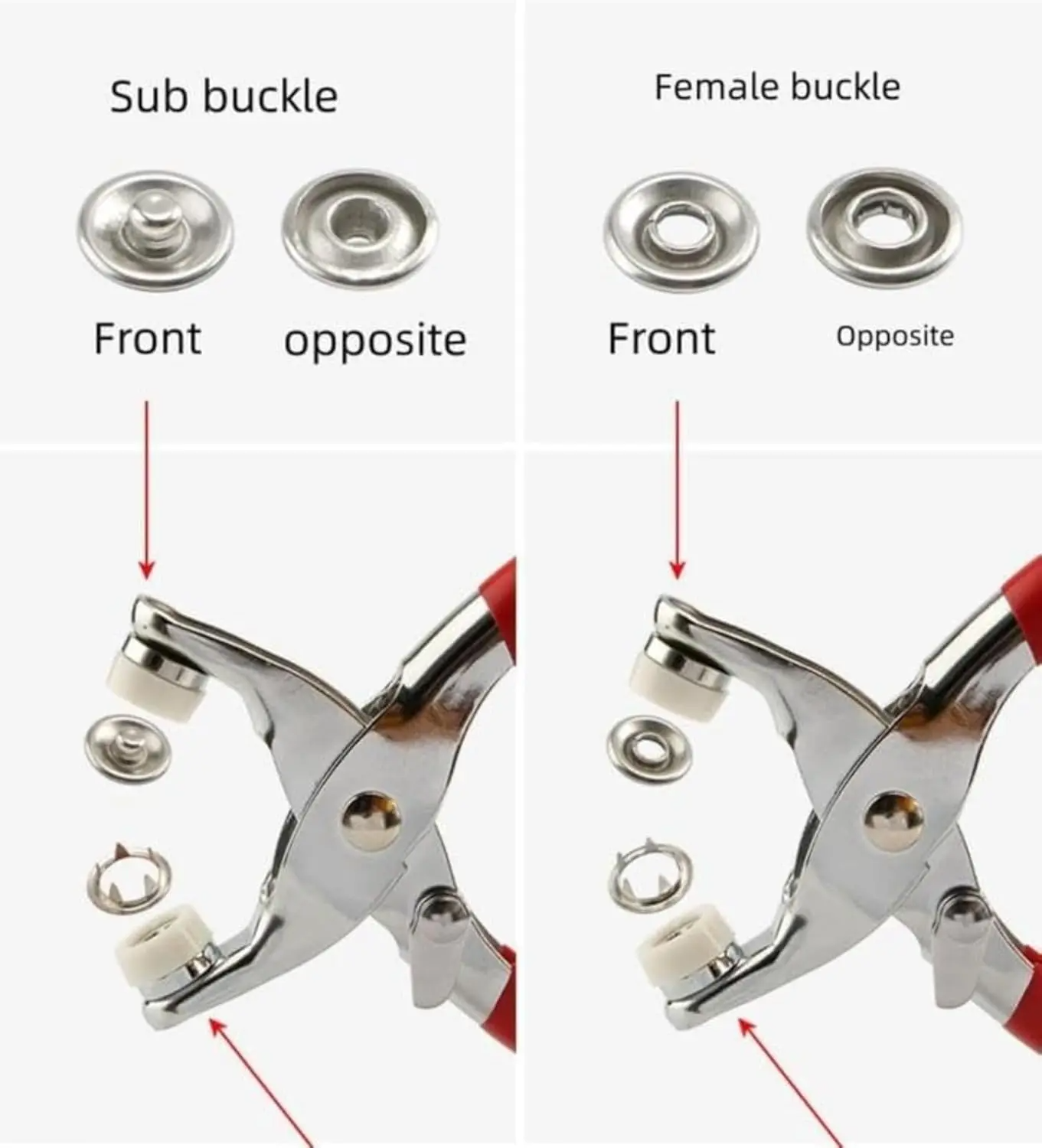 Invisible Snap Button Kit with Pliers – 100pcs Colored Metal Buckles for DIY Sewing, Clothing & Hats