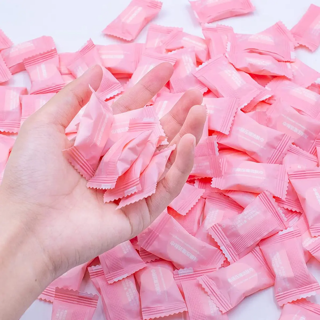 50/100pcs Compressed Towels, Travel Friendly, Ideal for Sensitive Skin, Cotton Cleansing Towel