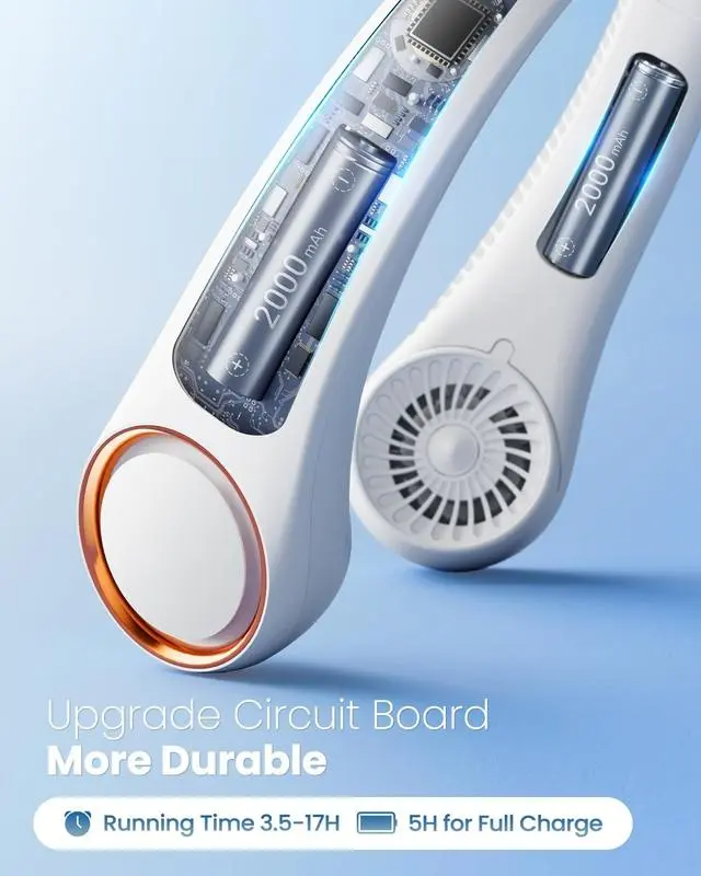 Hands-Free Neck Fan – Rechargeable Bladeless Portable Fan with 8-Hour Battery for Sports & Outdoor