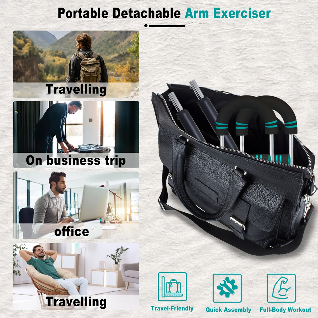 Adjustable Arm & Chest Trainer – Resistance Workout Equipment for Men | 60-120 lbs