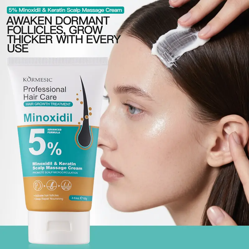 5% Minoxidil Scalp Massage Cream with Keratin & Ginger