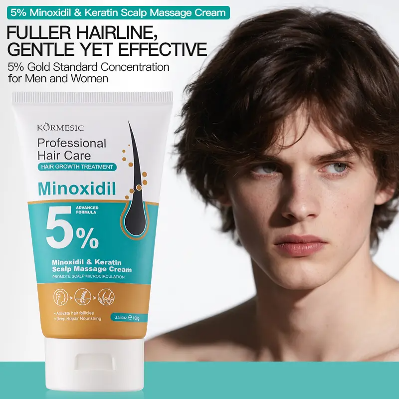 5% Minoxidil Scalp Massage Cream with Keratin & Ginger