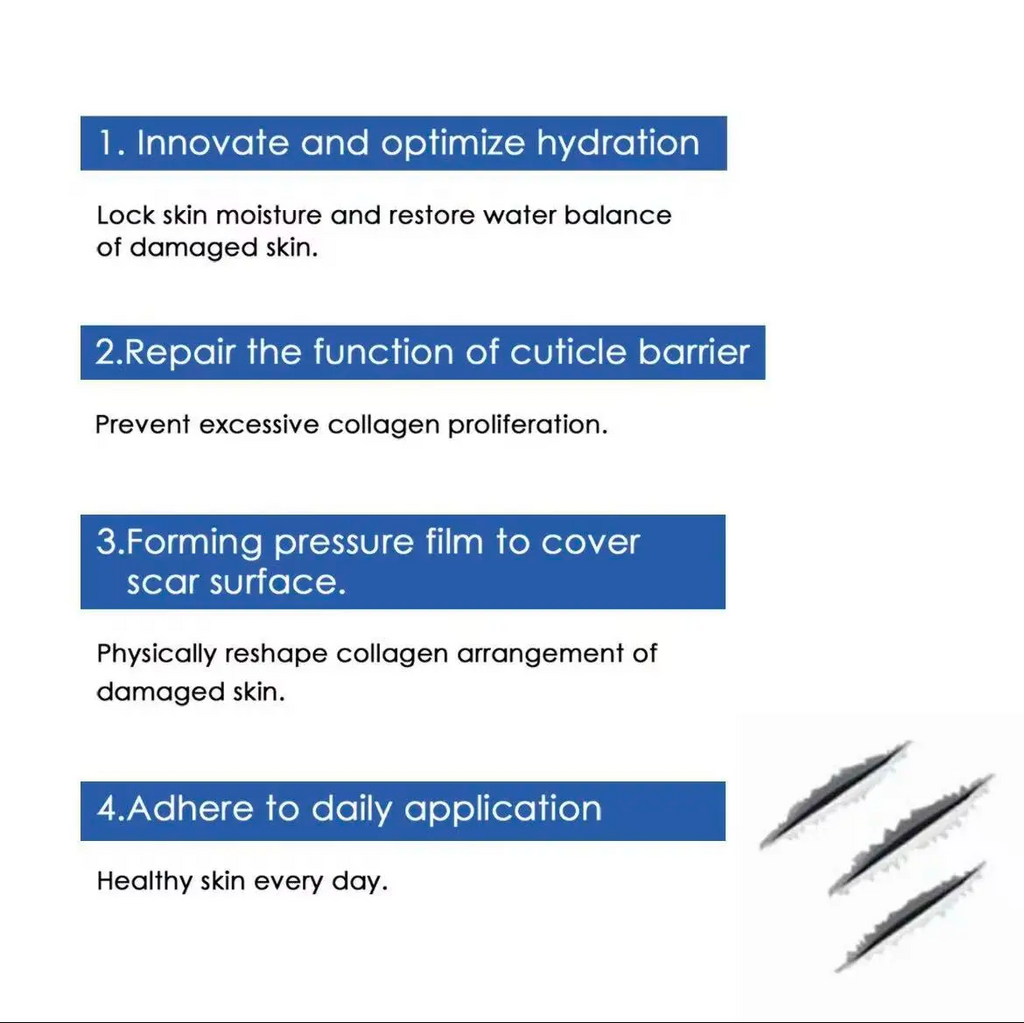 Professional Scar Removal Cream, AdvancedSilicone Skin Repair Gel for Burn
