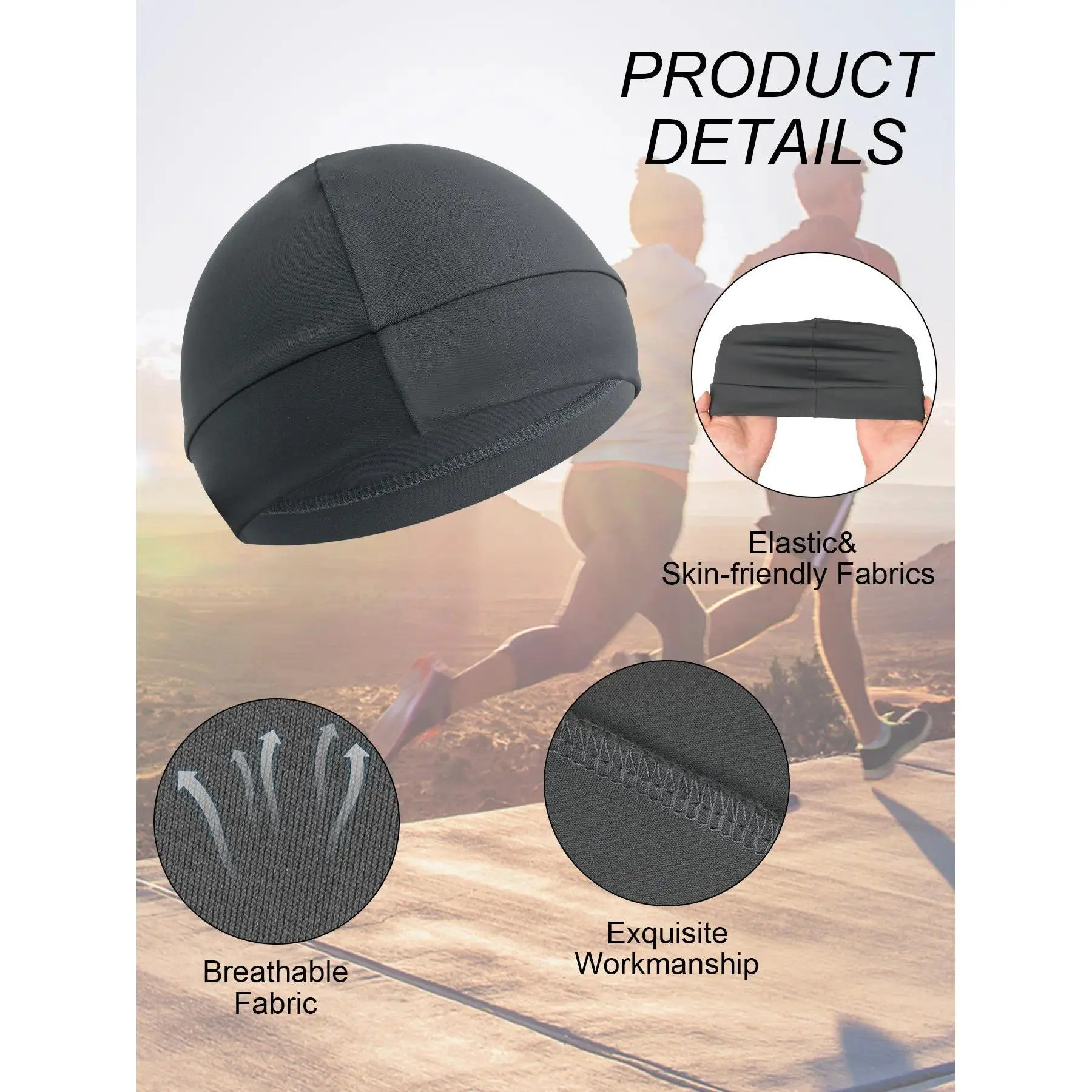 Cooling Skull Cap Beanie – Breathable, Moisture-Wicking & Lightweight for Outdoor Sports
