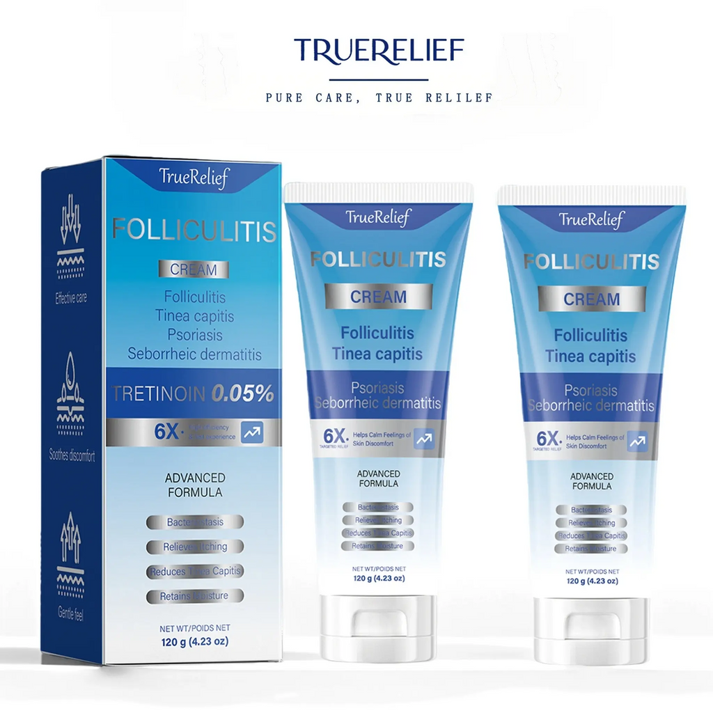 TrueRelief Botanical Folliculitis Care Cream – Soothing Moisturizer for Scalp, Face & Body Bumps