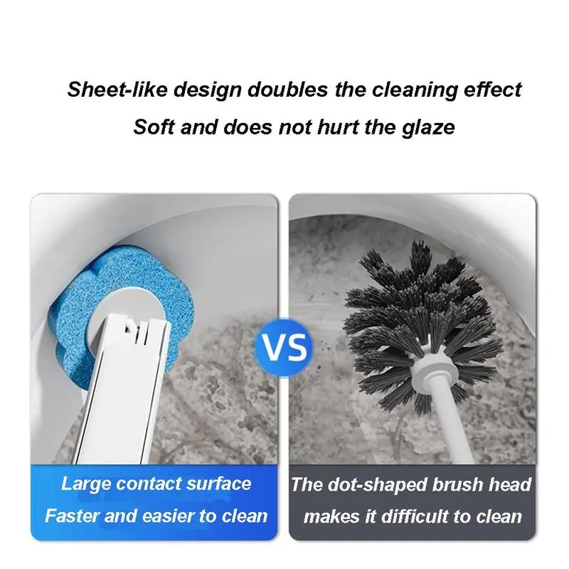 Snofrid Disposable Toilet Brush System with Holder & Refills