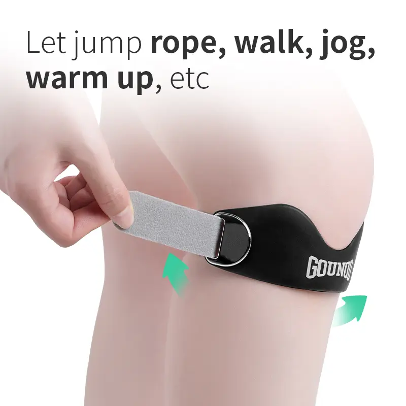 Silicone Patella Knee Strap 2-Pack – Anti-Slip Patellar Tendon Support for Running, Basketball & Gym