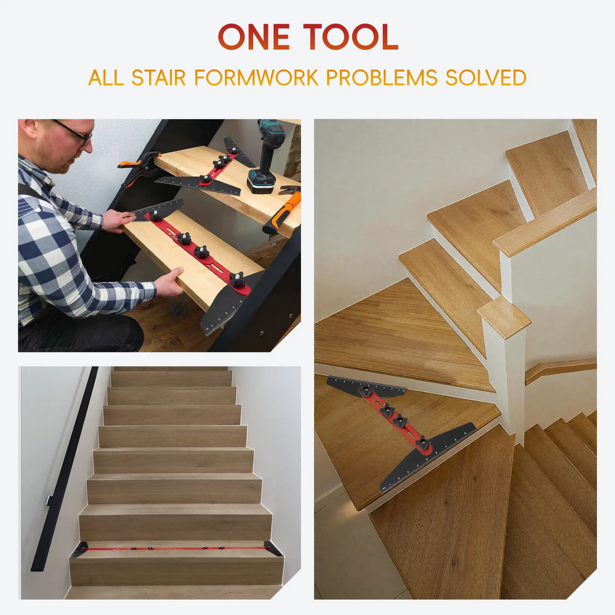 Adjustable Aluminum Stair Tread Template