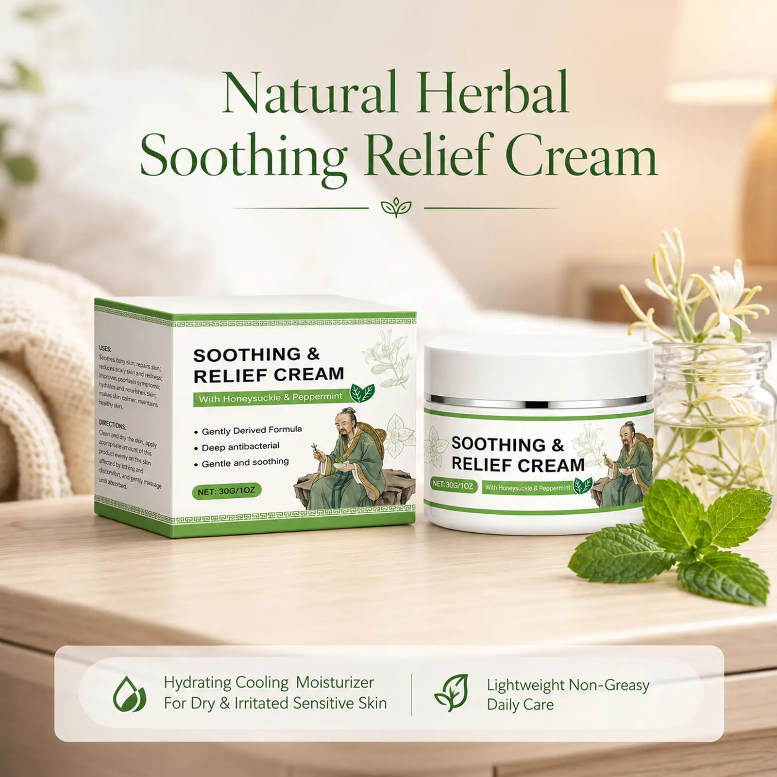 Original Soothing Relief Cream – Natural Plant-Based Moisturizing Balm for Sensitive Skin