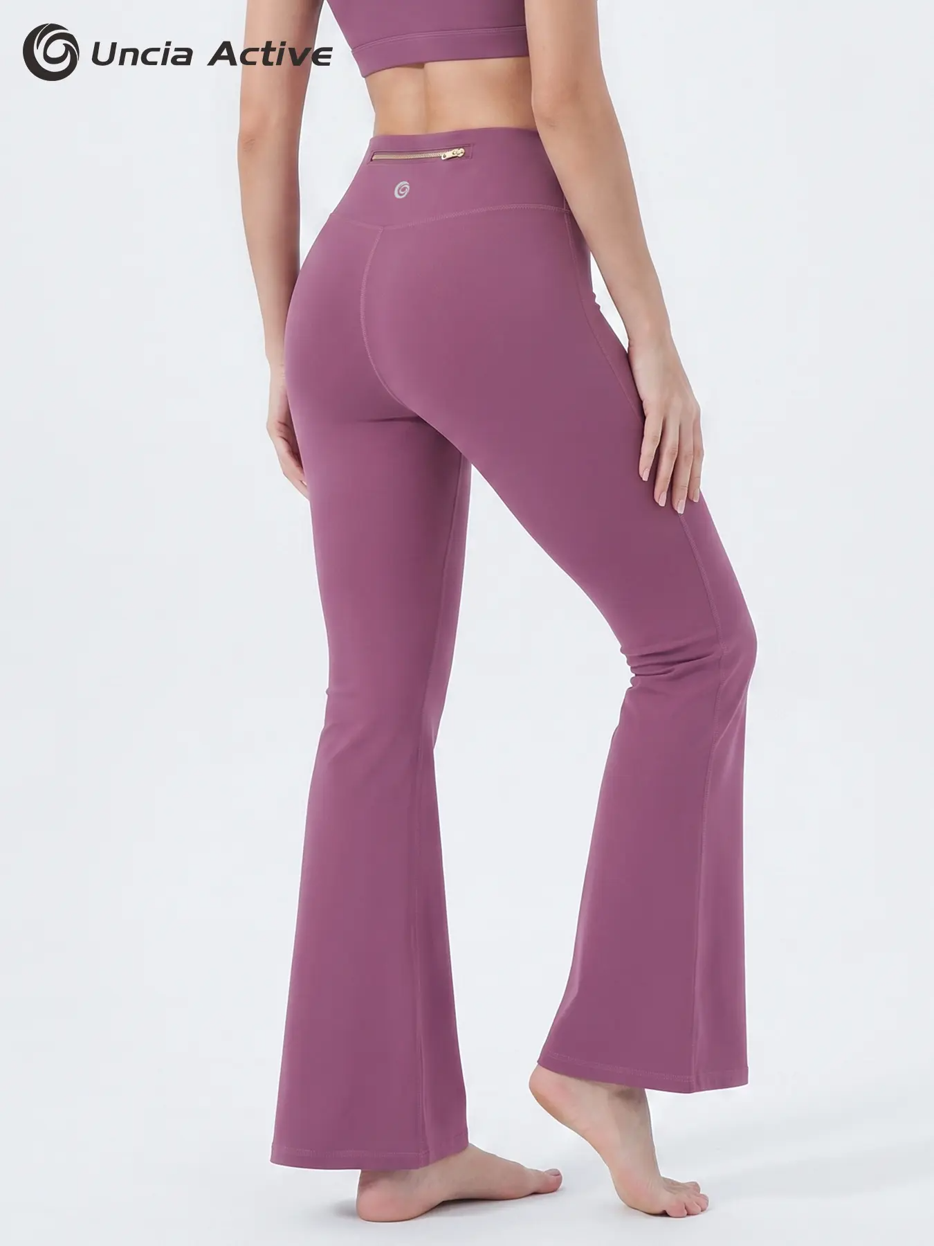 Women's Soft Brushed Sporty Tracksuit Set | Gold Zipper Jacket & 25'' Inseam Leggings with Thumbholes