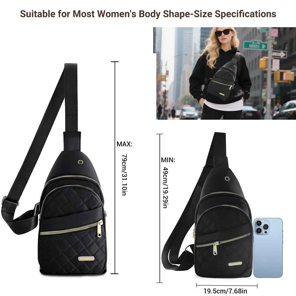 Women's Crossbody Chest Bag – Lightweight Fanny Pack for Travel, Hiking & Daily Use