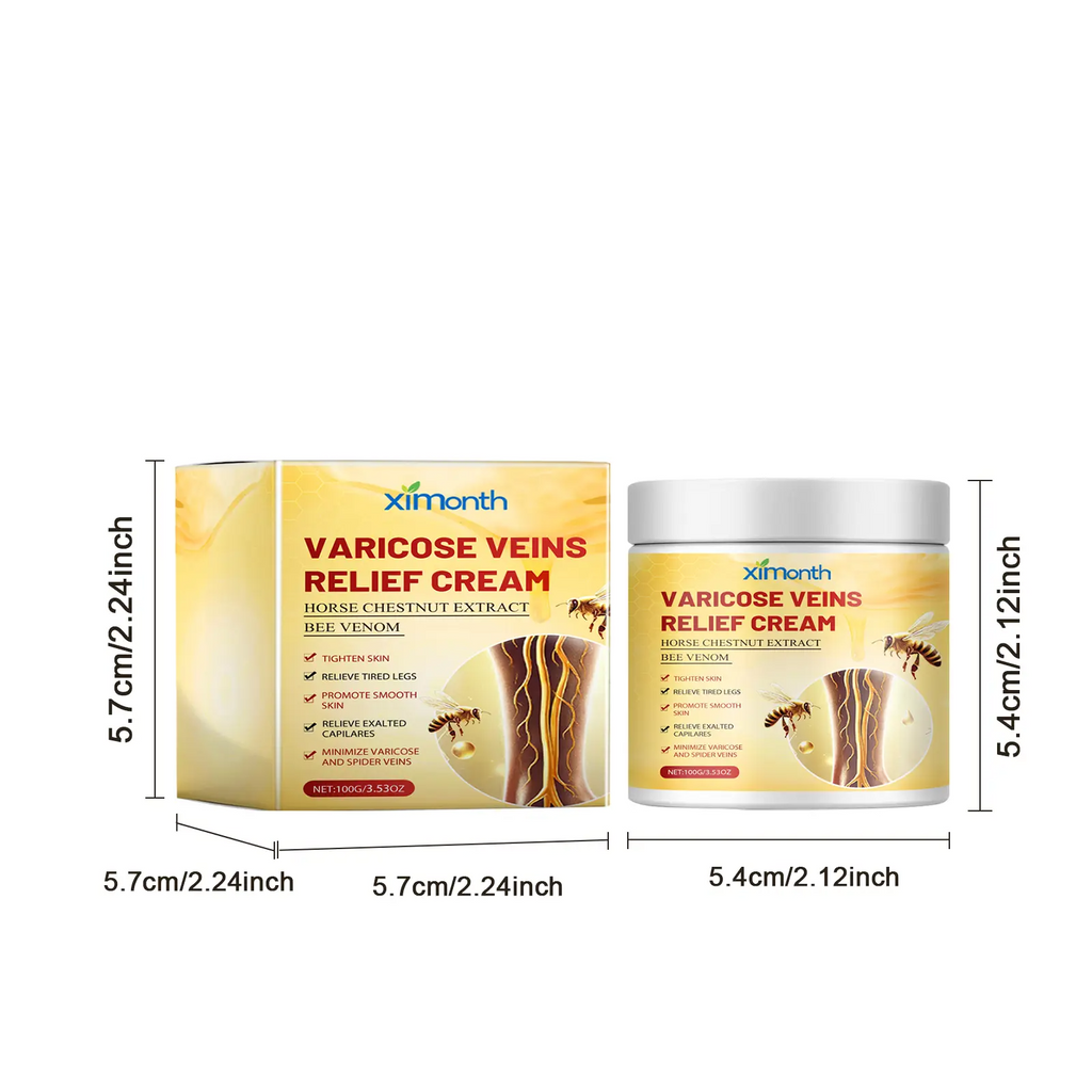 Pain & Swelling Relief Body Lotion, 100g Moisturizer  Bee Venom Extract Varicose Veins Cream,
