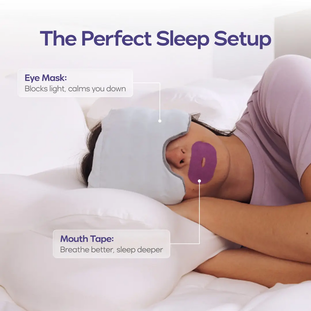 Weighted Sleep Eye Mask – Strapless 360° Wraparound, Deep Pressure Blackout Mask for Travel, Naps & Stress Relief