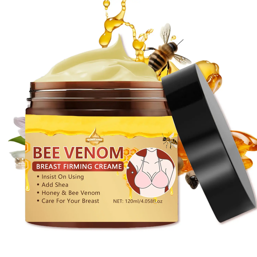 Nourishing Chest and Body Lotion with Shea Butter and Bee Venom Extract, Massage Cream Moisturizer for Women, 120 ml