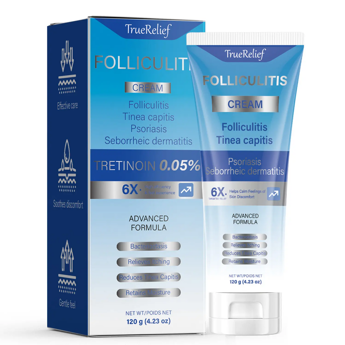 TrueRelief Botanical Folliculitis Care Cream – Soothing Moisturizer for Scalp, Face & Body Bumps