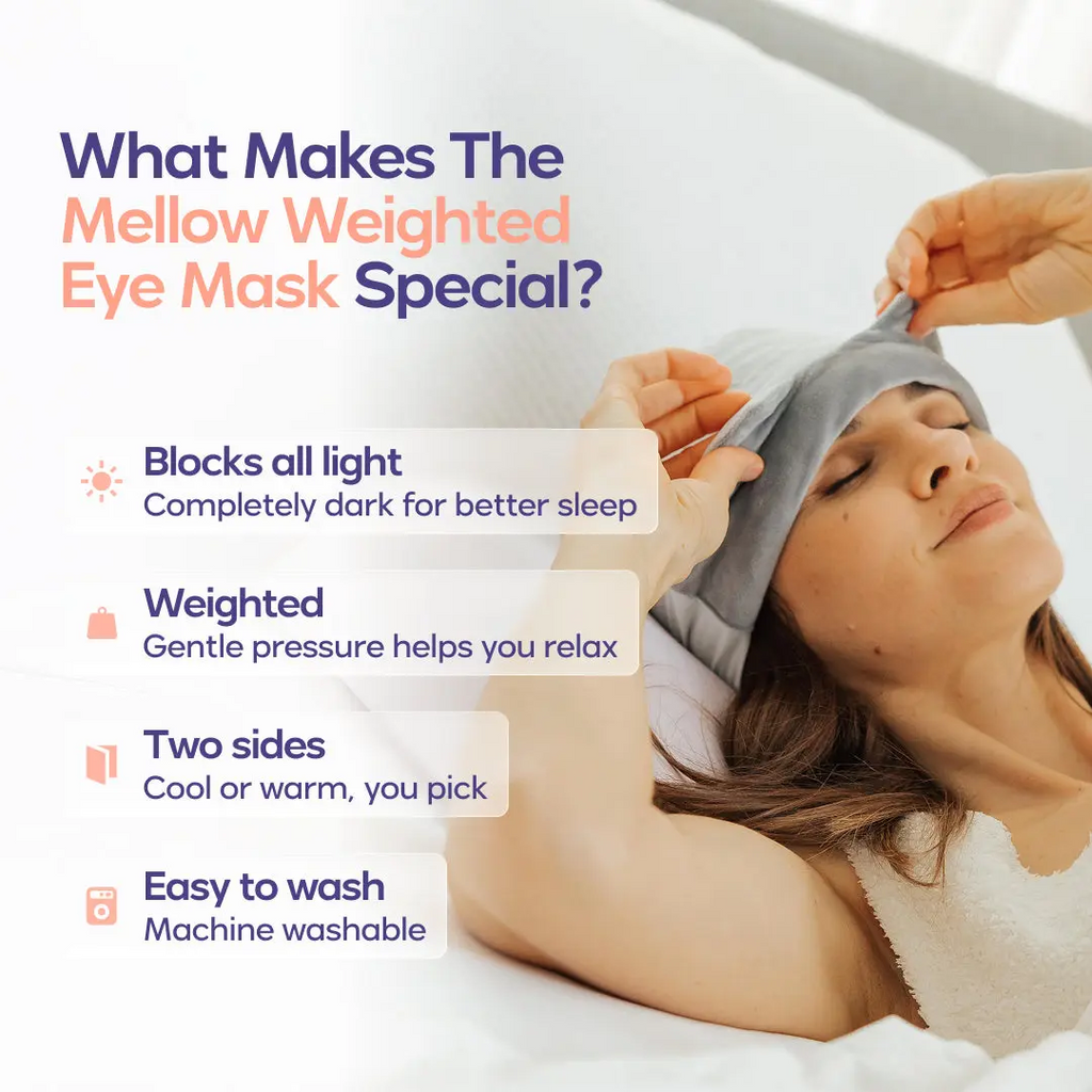 Weighted Sleep Eye Mask – Strapless 360° Wraparound, Deep Pressure Blackout Mask for Travel, Naps & Stress Relief