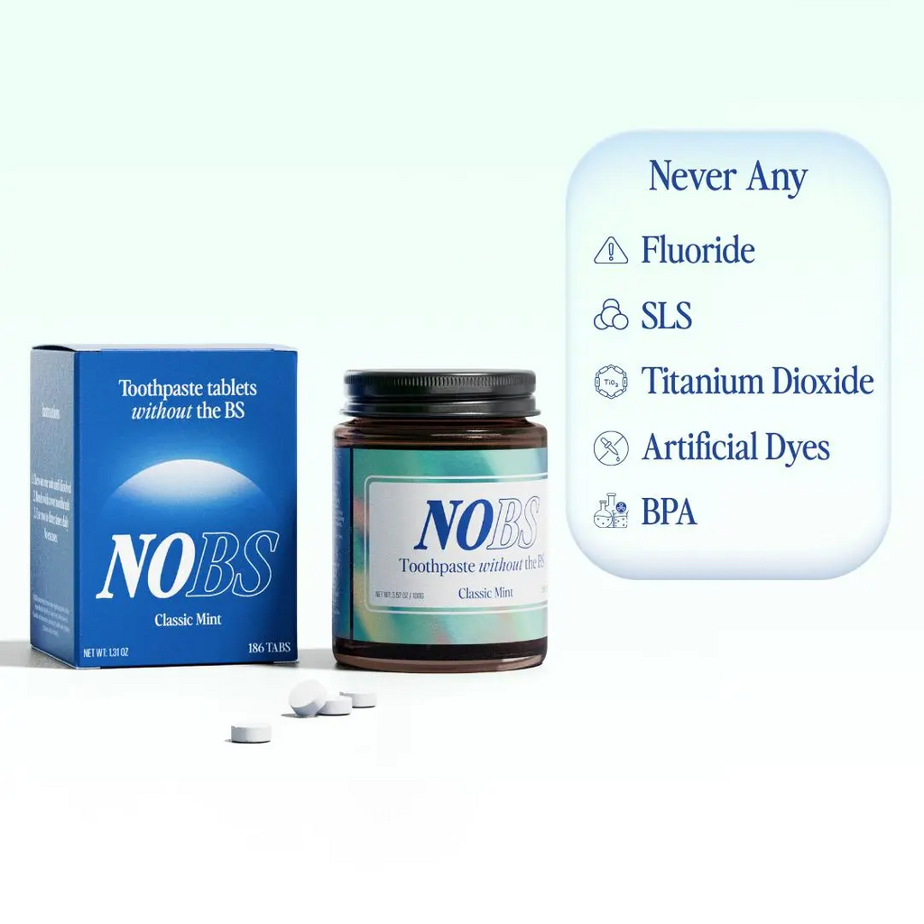 NOBS Toothpaste Tablets – Nano Hydroxyapatite | Fluoride-Free, Zero-Waste