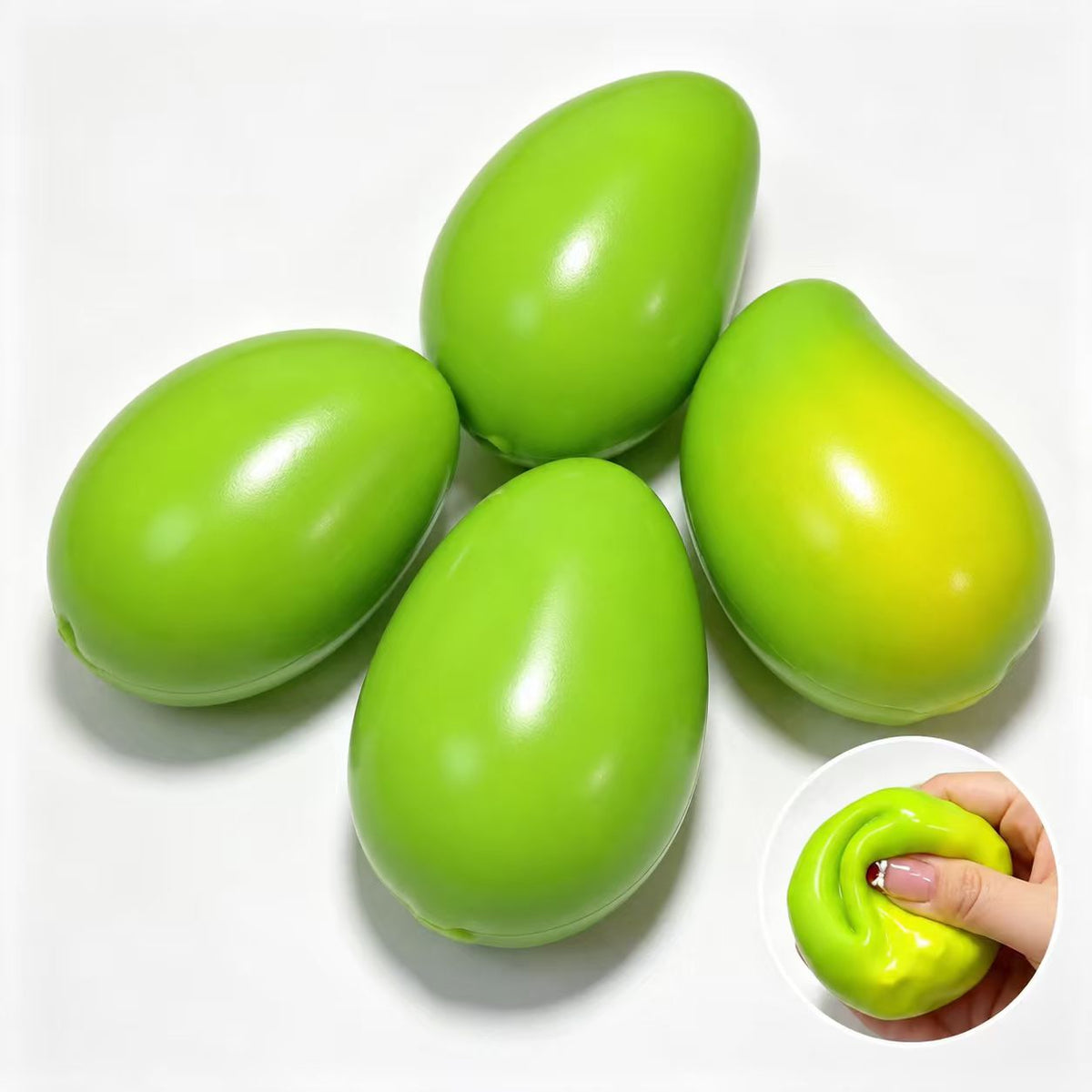 Color Changing Mango Squishy | Heat-Activated ASMR Stress Ball, Crunchy Bead-Filled Fidget Toy