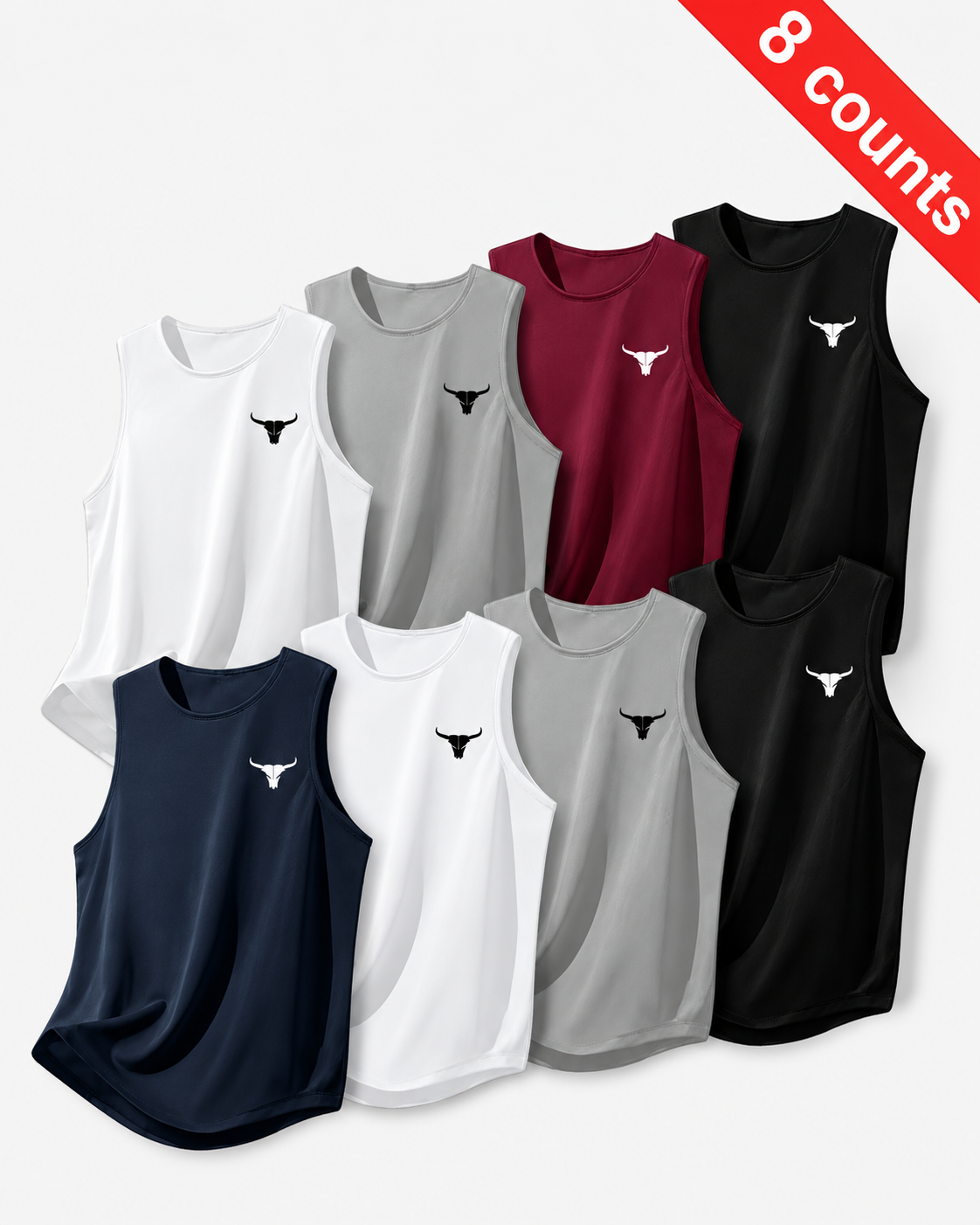 Men's Sleeveless Tank Tops 4-Pack – Breathable Quick-Dry Workout Shirts for Gym, Basketball & Running